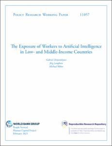 Cover of The Exposure of Workers to Artificial Intelligence in Low- and Middle-Income Countries